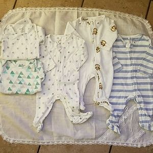 Baby onesie and footie pajamas